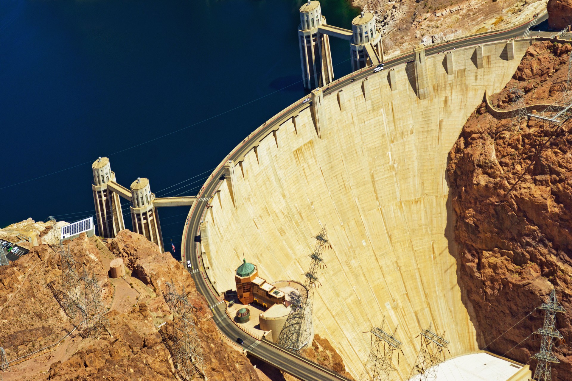 Hoover Dam from a helicopter